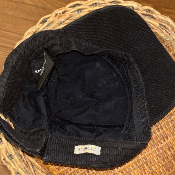 Balenciaga Black Crew Embroidered Cap